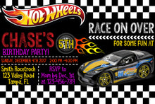 Hot Wheels Birthday Invitations, Hot Wheels Birthday Party Inspired